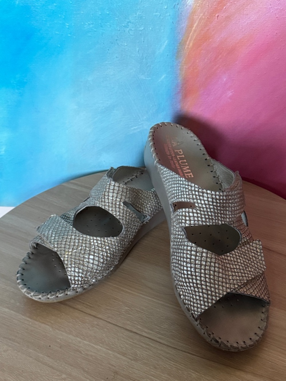 Italian brand La Plume Jen Leather Slide Sandals - Size Women’s EU39 (US 8.5)